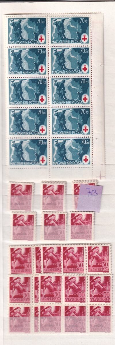 Postatiszta kereskedői rendező főleg pengős kiadások, több ezer bélyeg 16 lapos albumban - Image 15