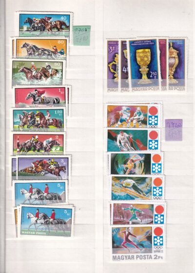 8 lapos berakó (fehér osztott lapokkal), postatiszta magyar bélyegekkel - Image 4