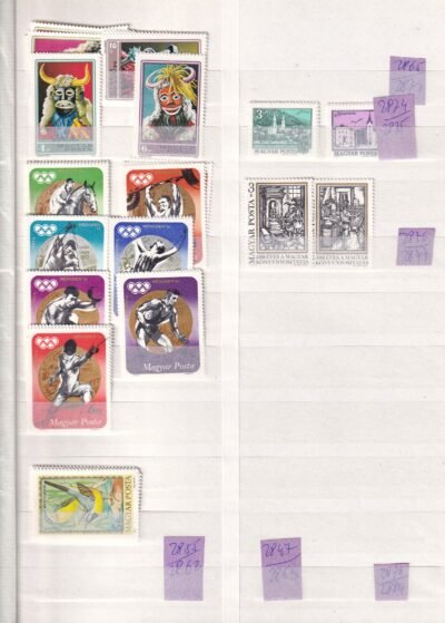 8 lapos berakó (fehér osztott lapokkal), postatiszta magyar bélyegekkel - Image 5