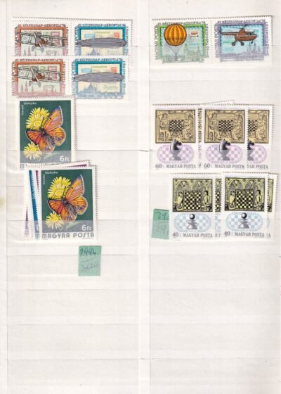 8 lapos berakó (fehér osztott lapokkal), postatiszta magyar bélyegekkel - Image 9