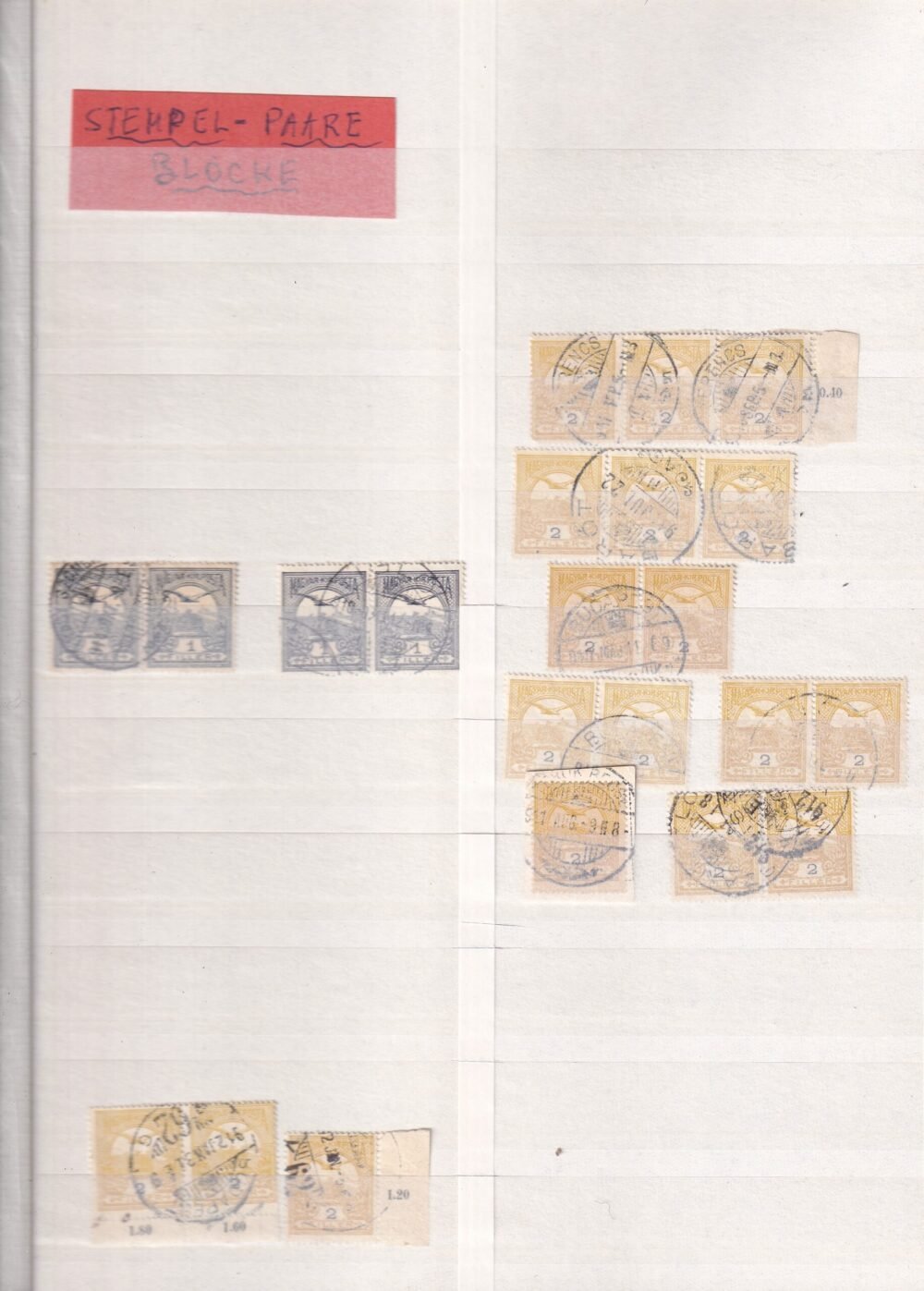 8 lapos berakó (fehér, osztott lapokkal), benne az 1908-as Turul-kiadás számos érdekességgel, kiváló alap vagy folytatható gyűjtemény