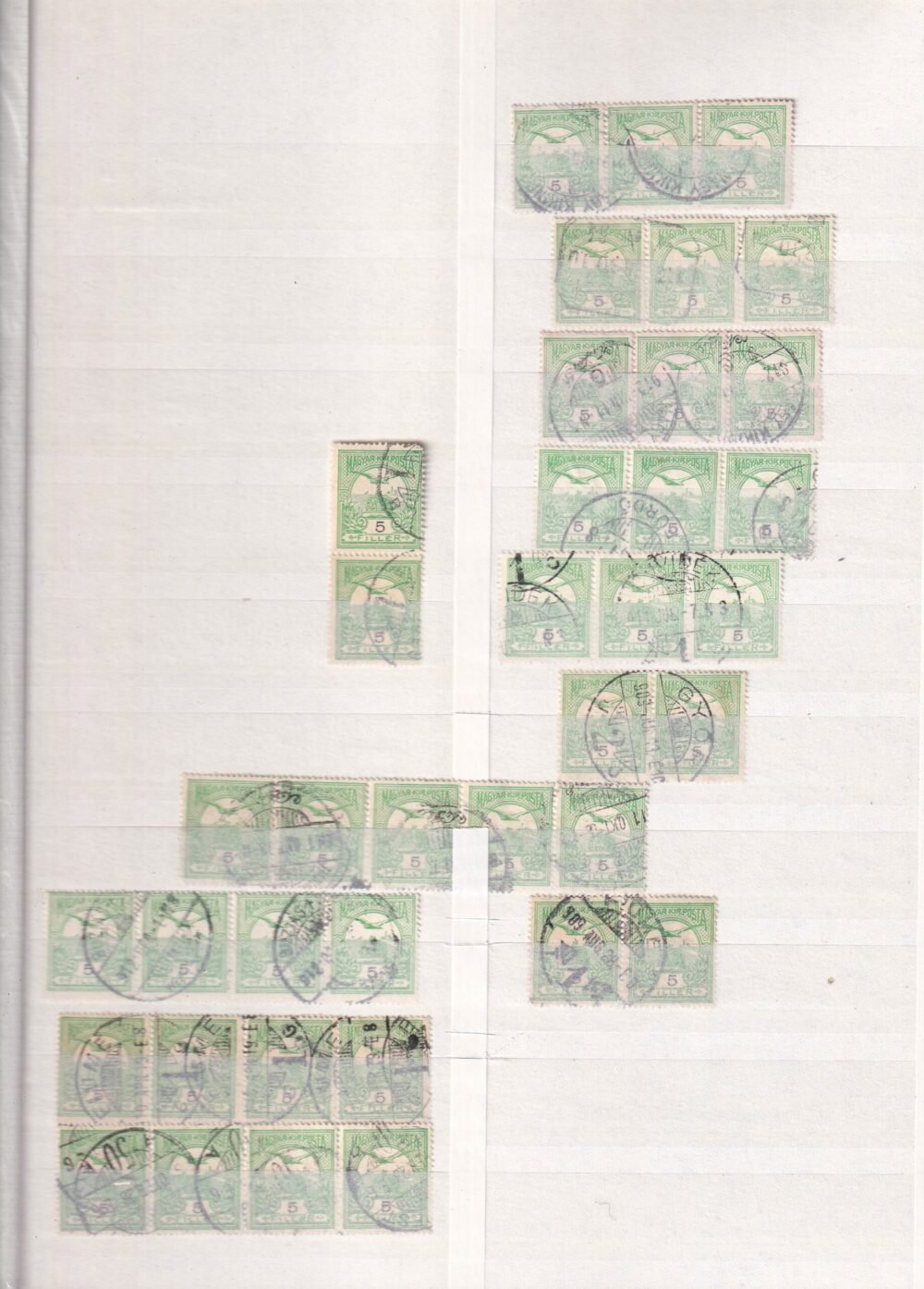 8 lapos berakó (fehér, osztott lapokkal), benne az 1908-as Turul-kiadás számos érdekességgel, kiváló alap vagy folytatható gyűjtemény