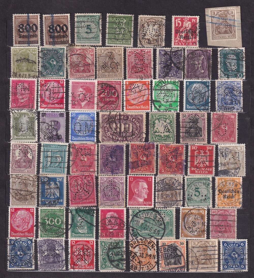64 db Deutsches Reich perfin bélyeg