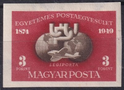 1950. UPU blokkból ki vágott bélyeg