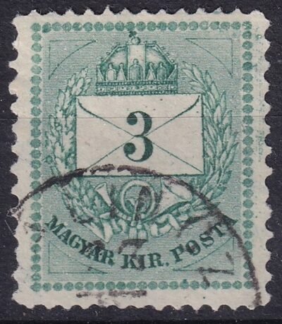 1881. 3 kr /C/ 13:11,1/2-es fogazás