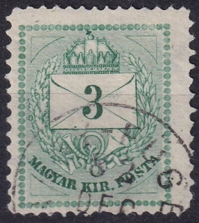 1881. 3 kr /C/ 13:11,1/2-es fogazás