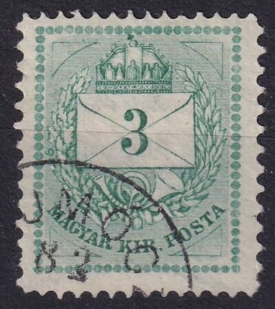 1881. 3 kr /C/ 13:11,1/2-es fogazás - háromszög javításokkal!