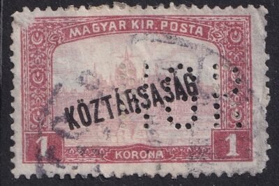 *NGR* perfin bélyeg - KÖZTÁRSASÁG bélyegen