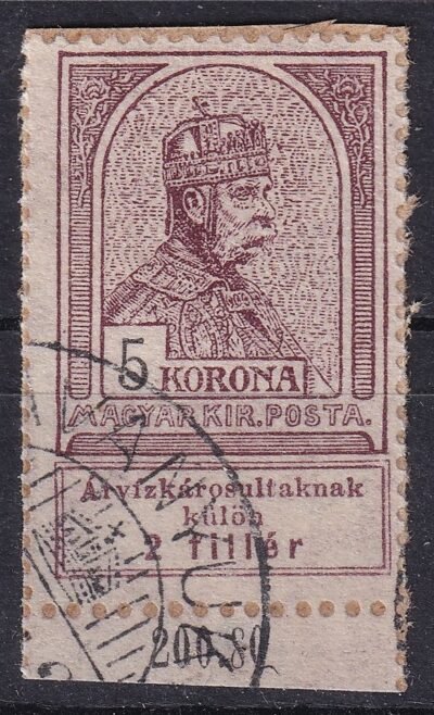 1913. Árvíz I. használt 5 Korona