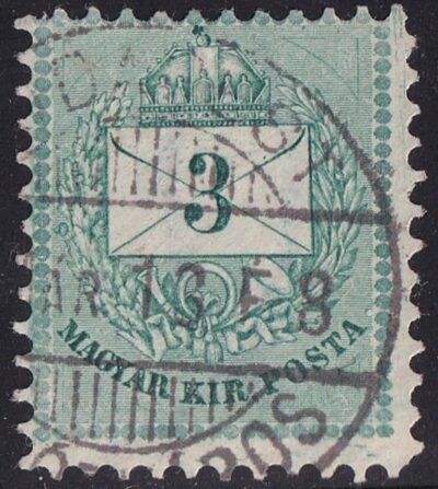 1881. 3 kr sorfogazással