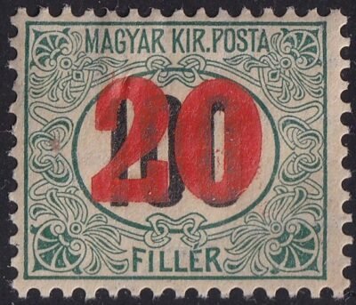 1915. Kisegítő portó 20/100 f – III-as vízjellel