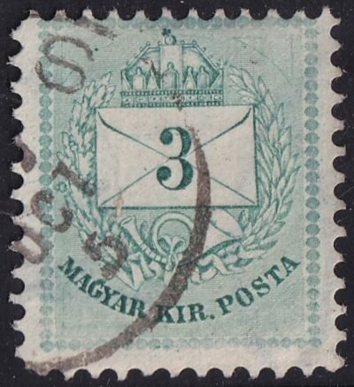 1881. II. 3 kr sorfogazással, kopott lemez!