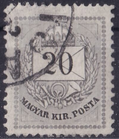 1874. 20 kr /D/ 13:11,1/2 fogazással