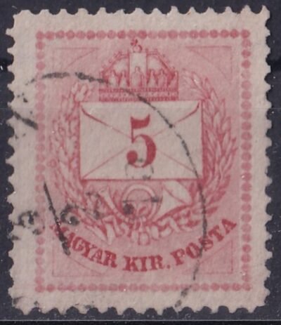 1874. 5 kr  javított gyöngyökkel