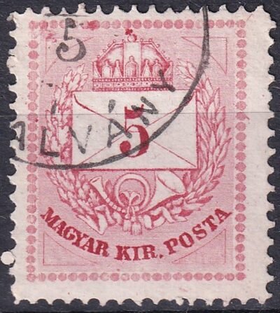 1874. 5 kr bal felső sarokban javítás