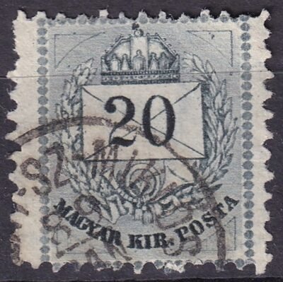 1881. 20kr alacsonyra fogazva (19 mm)