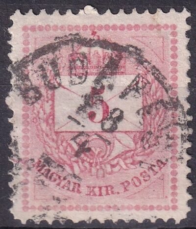 1874. 5kr száraz-üreges nyomat