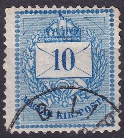 1874. 10kr durva gyöngy javítással