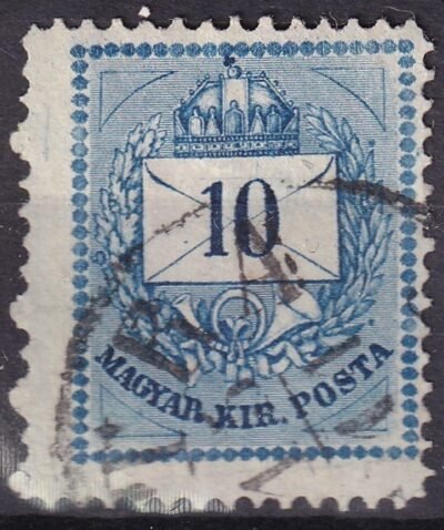 1874. 10kr durva metszetjavítással