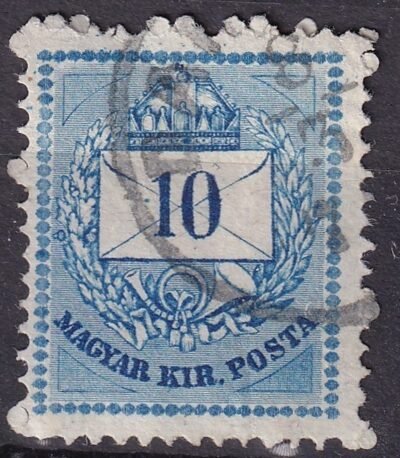 1874. 10 krajcár – durva metszetjavítással