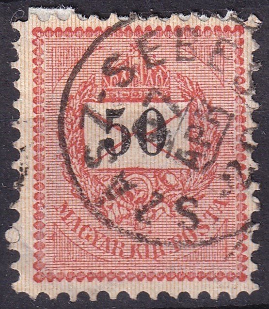 1889. 50kr /B/ -sorfogazással, SZÁSZ-SEBES