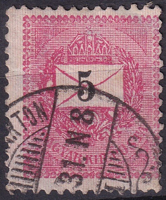 1889. 5kr /E/ - "Körte" lemezhibával