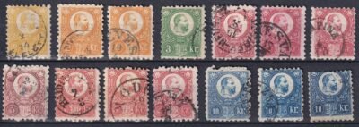 1871. Réznyomat 14 db bélyeg