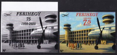 Ferihegy 75 - emlékív pár, sorszám nélküli MINTA