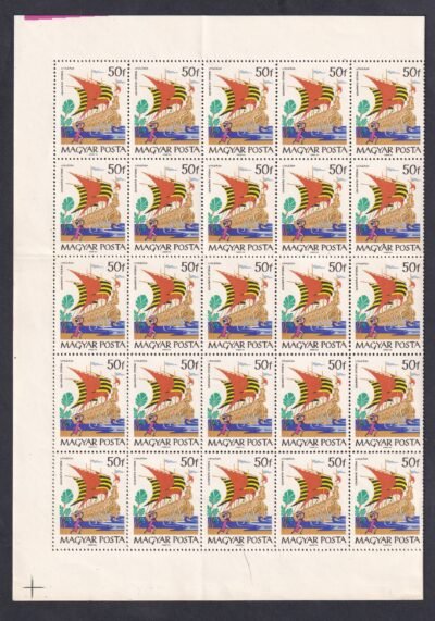 1965. Mese, 50 fillér (postatiszta, hajtott) 50 db-os forgalmi ív
