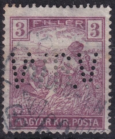 *W.B.V.* perfin bélyeg