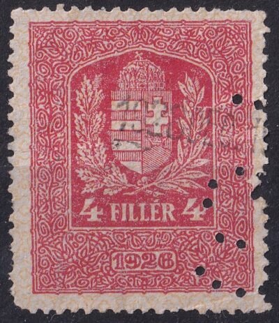 ILLETÉK - perfin bélyeg