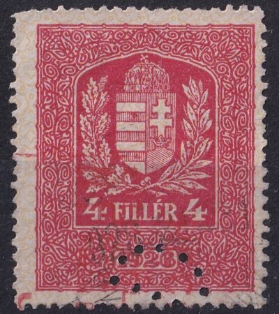 ILLETÉK – perfin bélyeg