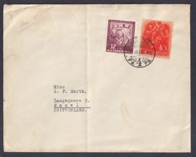 1938. Budapest, Svájcba feladott levél
