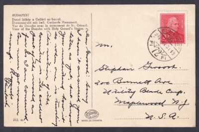 1934. USA-ba feladott képeslap