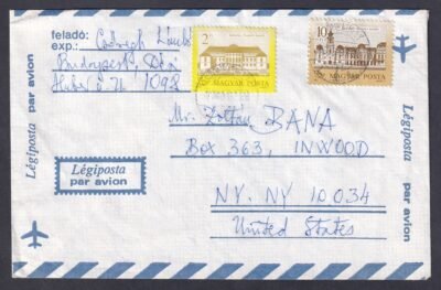1988. USA-ba feladott légiposta levél