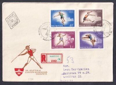 1966. Varsóba feladott FDC