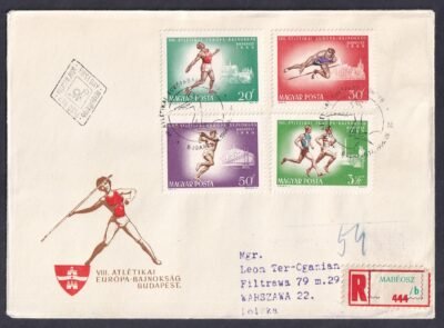 1966. Varsóba feladott FDC