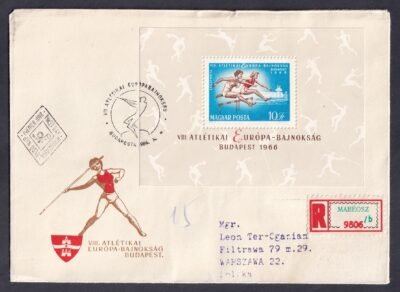 1966. Varsóba feladott FDC