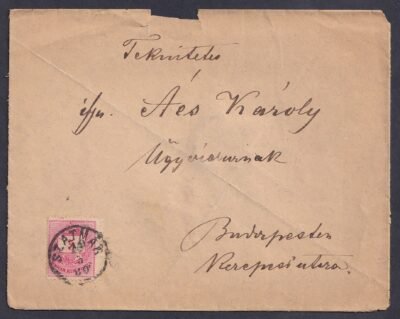 1880. Szatmár, Budapestre feladott levél