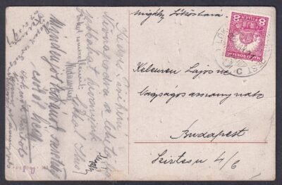1929. LŐKÖSHÁZA - BUDAPEST mozgóposta bélyegzéssel feladott képeslap