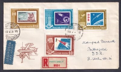 1963. NDK-ba légipostán feladott FDC