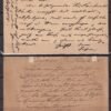 1896. Budapestről Berlinbe feladott, eredetileg összetartozó válaszos levelezőlap; a normál- és válaszlap is eltérő címzéssel, ugyanazon a napon  – különleges postatörténeti darab!