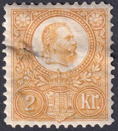 1884. Újnyomat 2kr, sérült (papírelvékonyodás)
