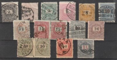 1889. Feketeszámú krajcáros használt sor