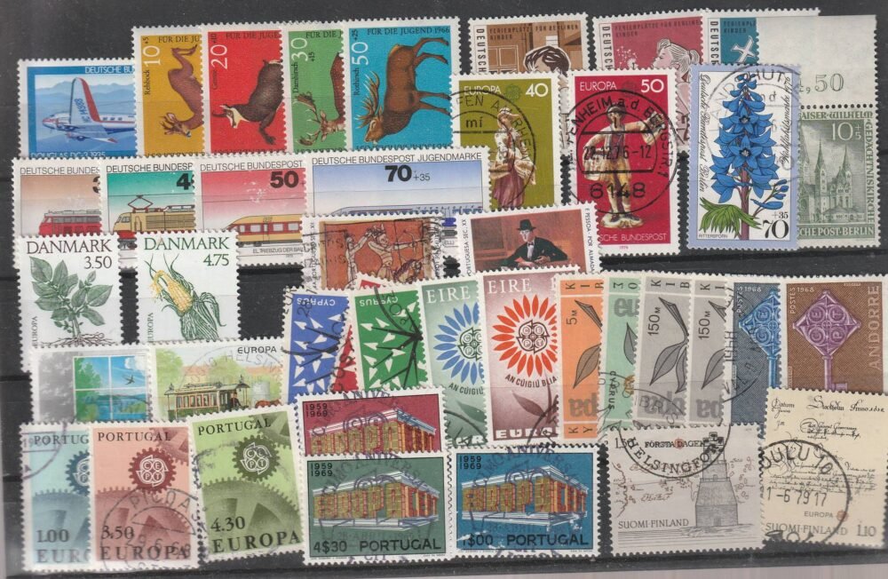 Vegyes külföldi tétel, postatiszta sorokkal
