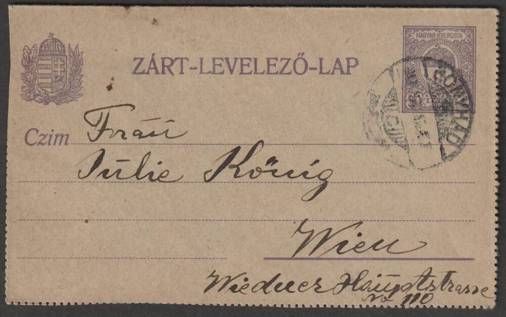 1914. Bonyhád, Zárt-Levelezőlap