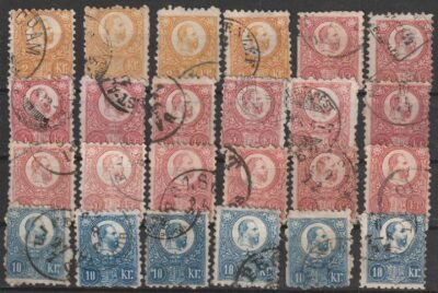 1871. Réznyomat  2-10kr sok érdekességgel