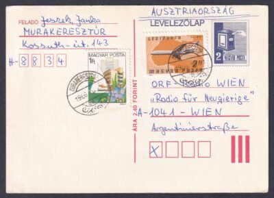 1986. Murakeresztúr, Ausztriába feladott levél