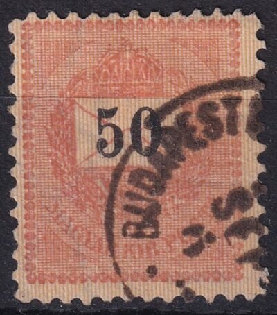 1889. 50kr /B/ 11,1/2 -fogazással