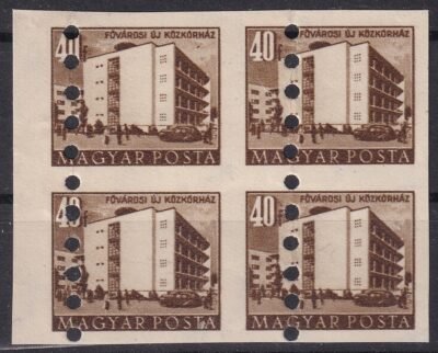 1951. Épületek 40f, 4-es tömb megsemmisítő lyukasztással
